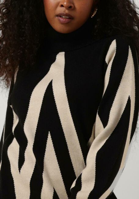 OBJECT Mini robe OBJRAY L/S KNIT ROLLNECK DRESS en noir - large