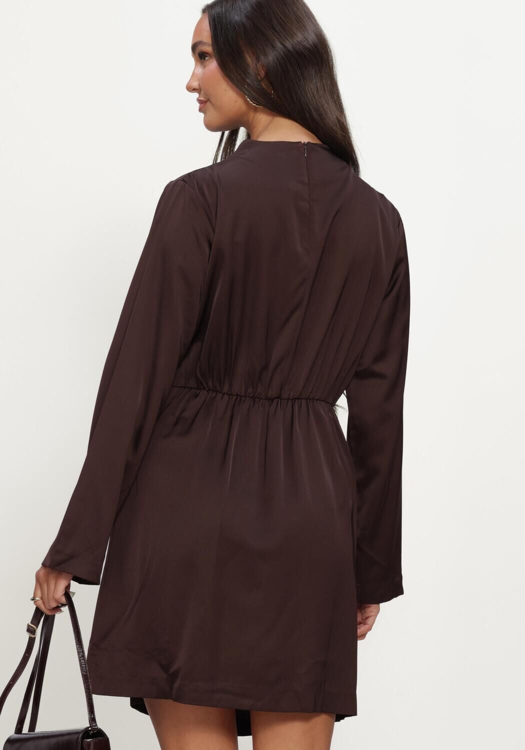 Y.A.S. Robe maxi YASBISTA LS DRESS en marron - large