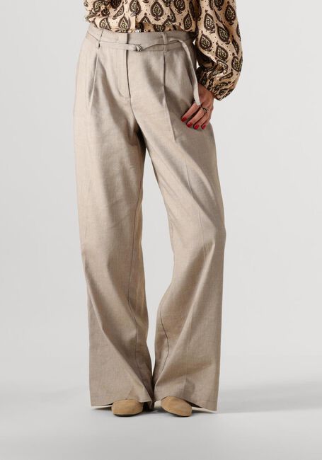 SUMMUM Pantalon TROUSERS WIDE LINEN BLEND TWILL en beige - large