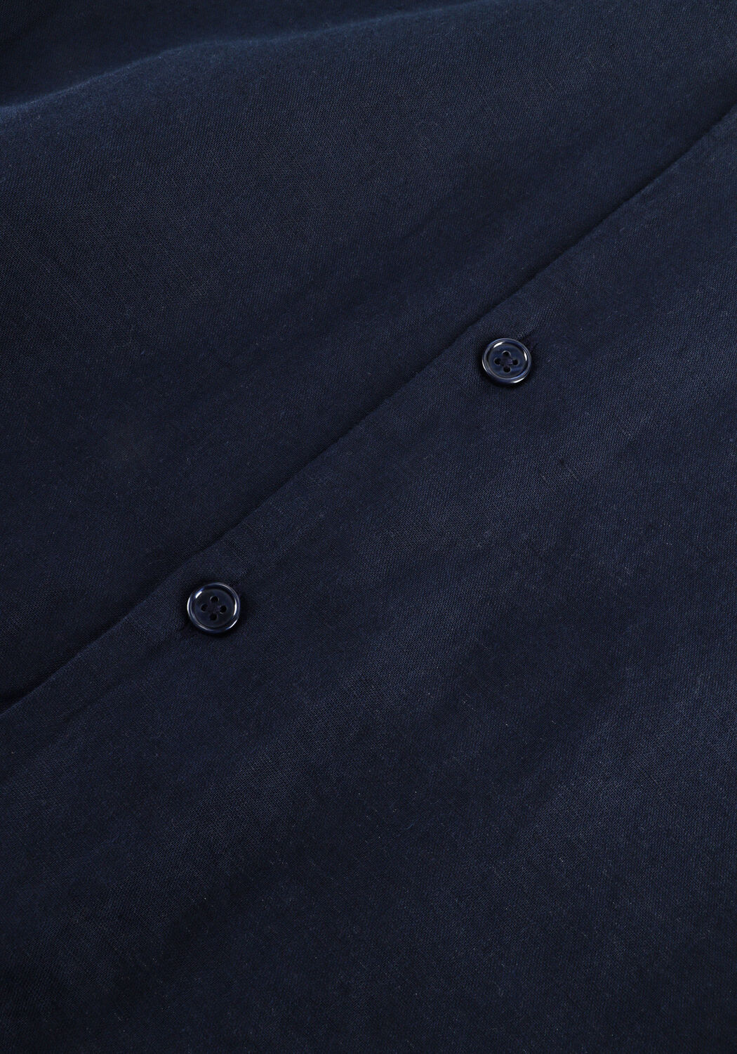 Donkerblauwe SELECTED MEN Casual overhemd SLHRLXCLAY LINENBLEND SS SHIRT RES NOOS - large