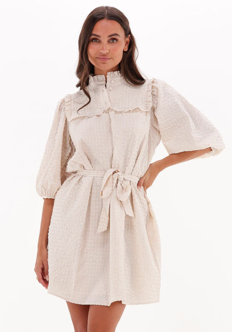 Ecru SELECTED FEMME Mini jurk CORY 3/4 SHORT SMOCK DRESS B - large