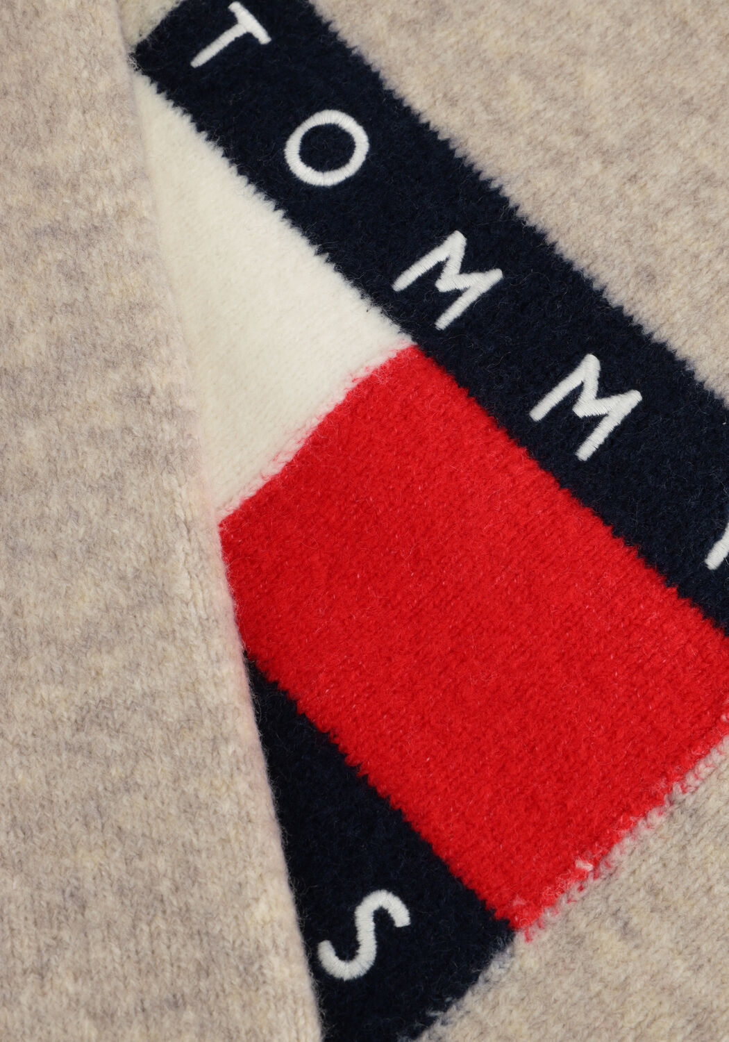 Bruine TOMMY JEANS Trui TJW MELANGE FLAG SWEATER - large