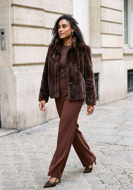 Bruine CAMBIO Pantalon FAMOUS WOOL SUBSTITUTE DOUBLE - large