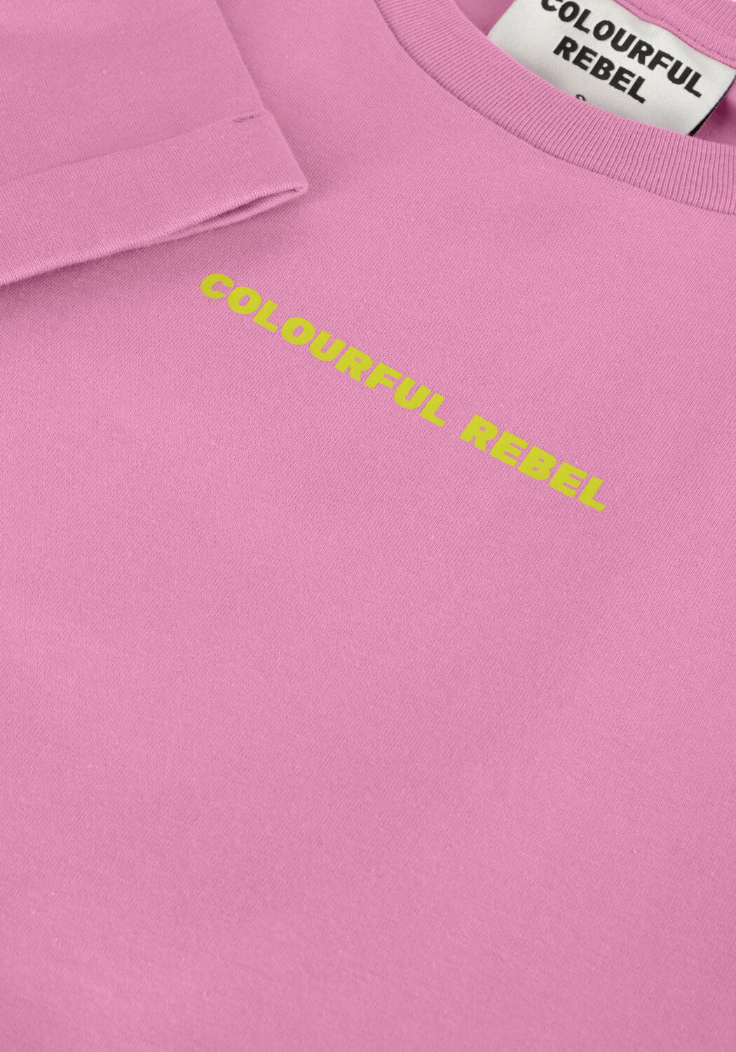 COLOURFUL REBEL T-shirt UNI LOGO BOXY TEE en rose - large