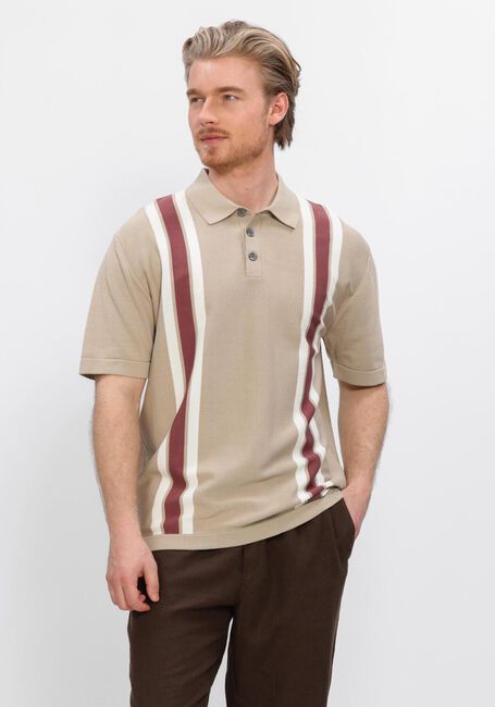 JC RAGS Polo POLO SS ALVIE STRIPE en beige - large
