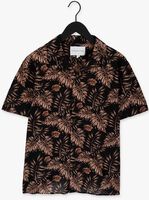 Bruine COLOURFUL REBEL Casual overhemd KAI PALM SHORT SLEEVE SHIRT