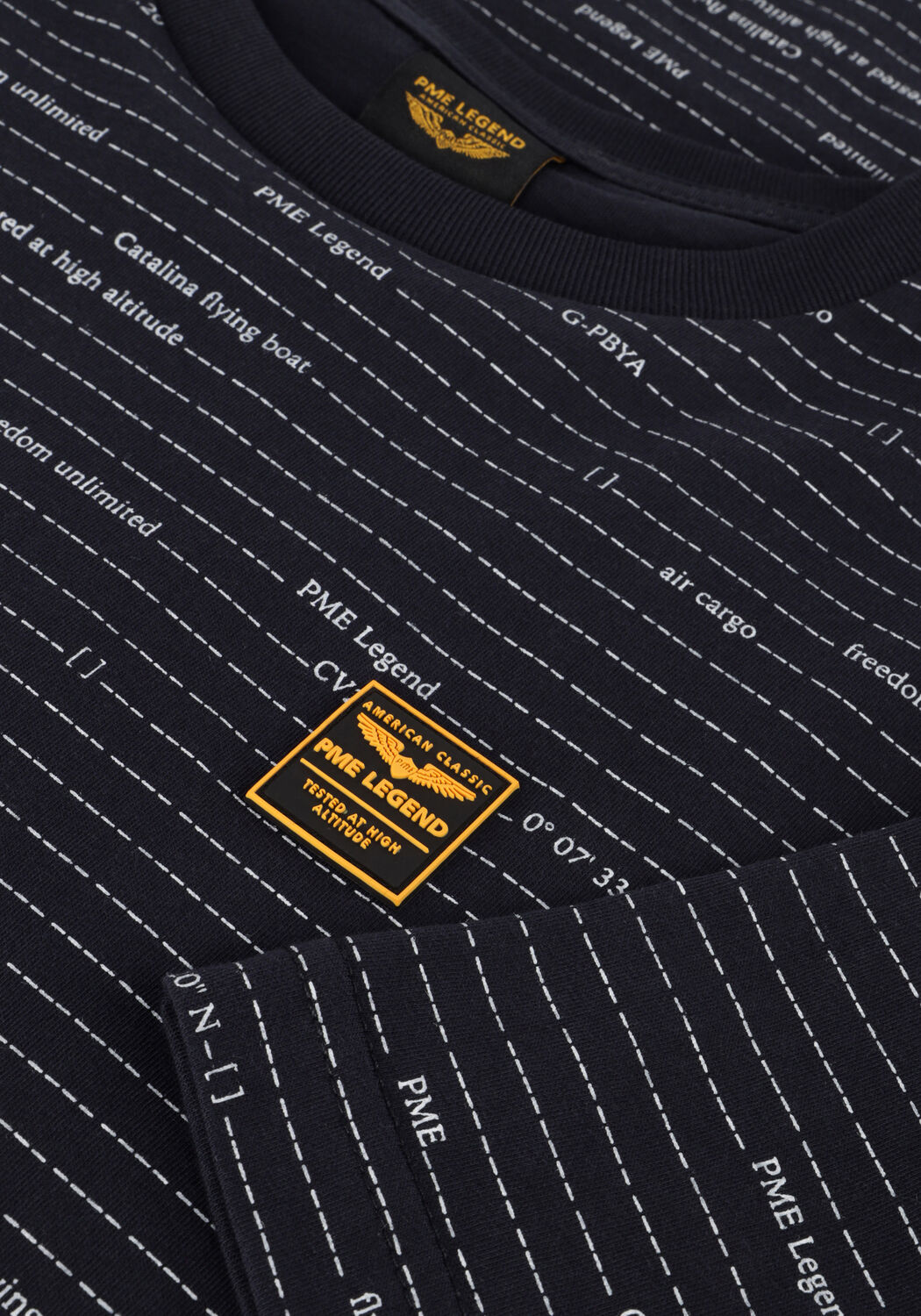 Blauwe PME LEGEND T-shirt SHORT SLEEVE R-NECK SINGLE JERSEY MELANGE - large