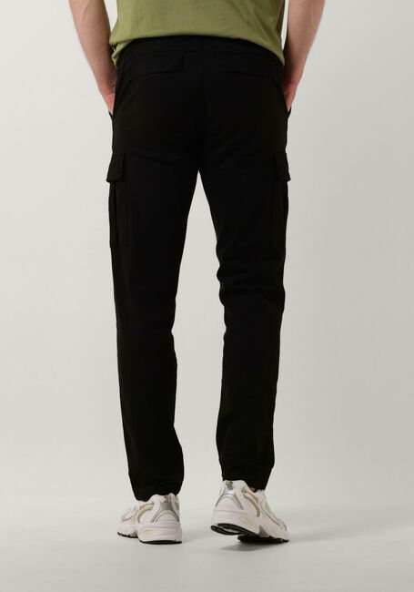 Zwarte PURE PATH Cargobroeken GARMENT DYE CARGO PANTS - large
