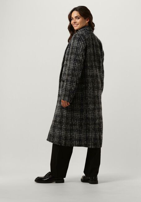 SCOTCH & SODA Manteau DOUBLE BREASTED COAT IN A BLUE CHECK en noir - large