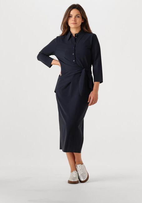 Zwarte PENN & INK Midi jurk DRESS NAVY - large