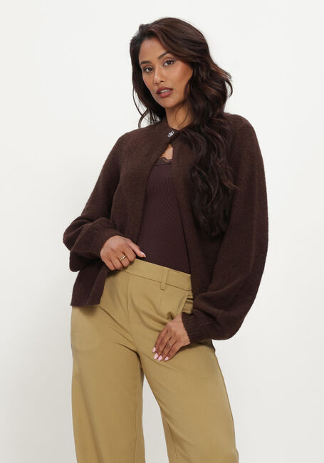 Y.A.S. Gilet YASENYA LS KNIT CARDIGAN en marron - large