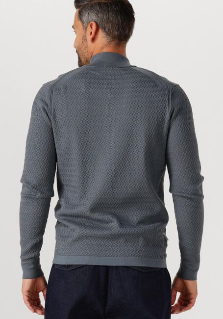 Grijze CAST IRON Trui HALF ZIP COLLAR ECOVERO - large