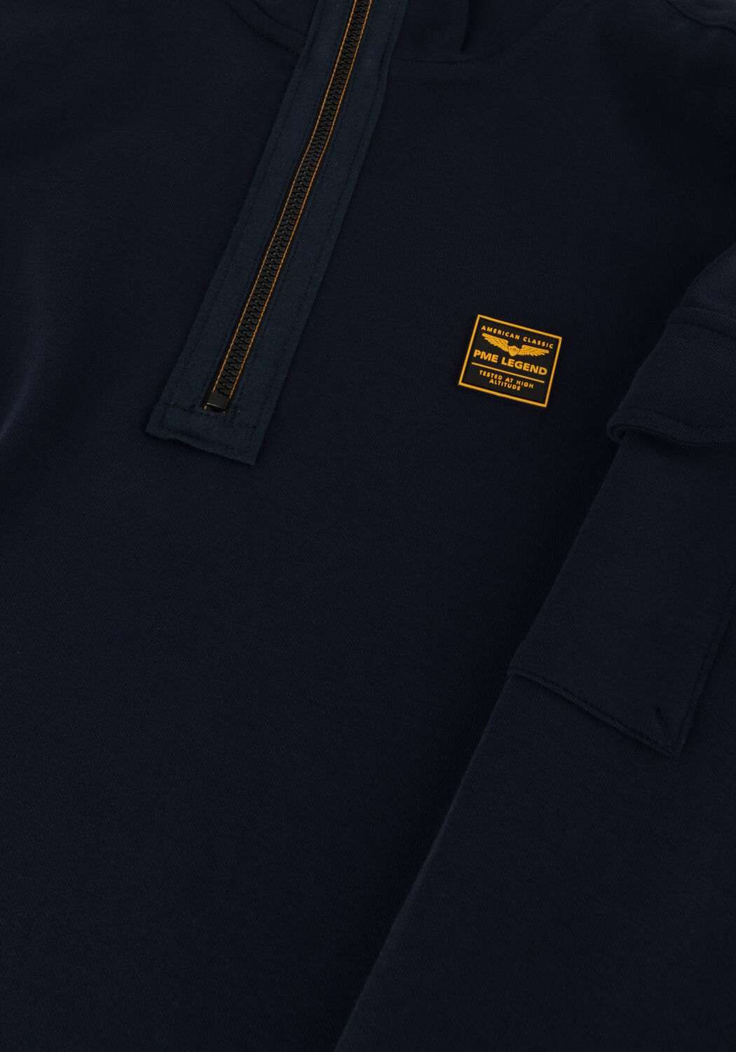 PME LEGEND Pull HALF ZIP COLLAR INTERLOCK JERSEY en bleu - large