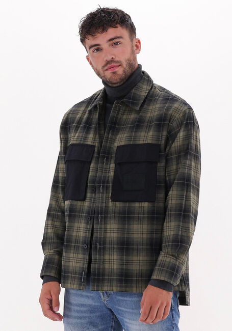 Groene CALVIN KLEIN Overshirt CONTRAST POCKET CHECK OVERSHIRT - large