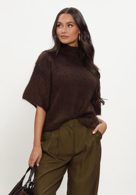 Y.A.S. Pull YASTILDE 2/4 MOHAIR BLEND KNIT PULLOVER en marron - large