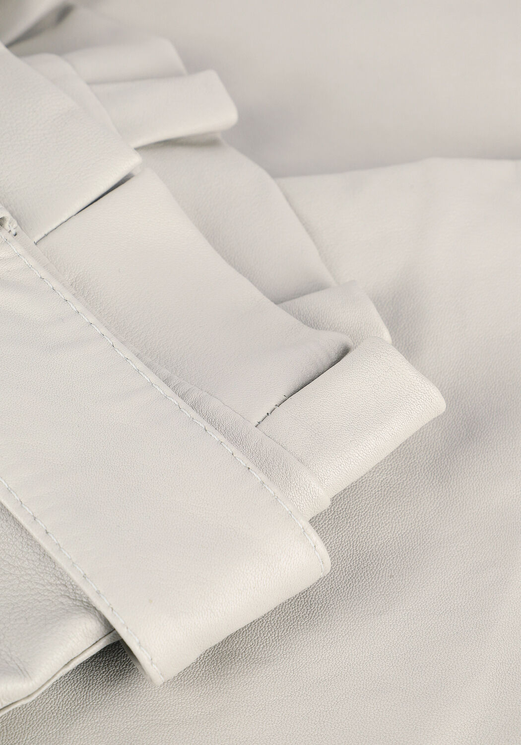 EST'SEVEN Pantalon EST'PAPER BAG STRETCH LEATHER Blanc - large