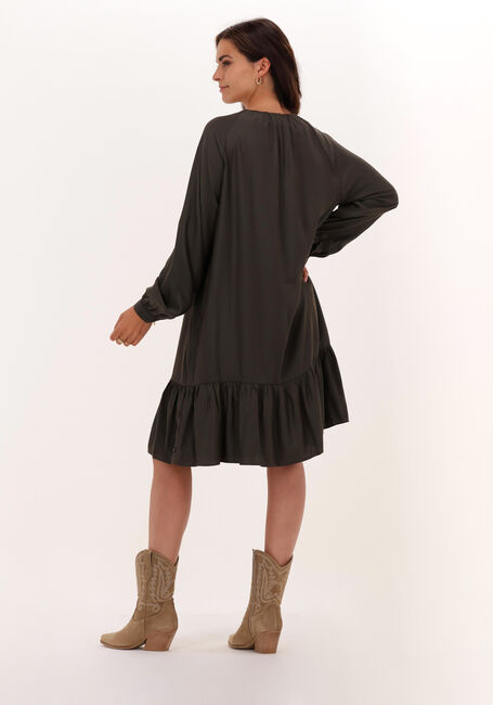 SCOTCH & SODA Mini robe EASY FIT LONG SLEEVE DRESS WITH SMOCK DETAILS en gris - large