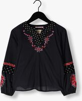 Donkerblauwe SCOTCH & SODA Blouse EMBROIDERED STRUCTURED COTTON TOP - medium