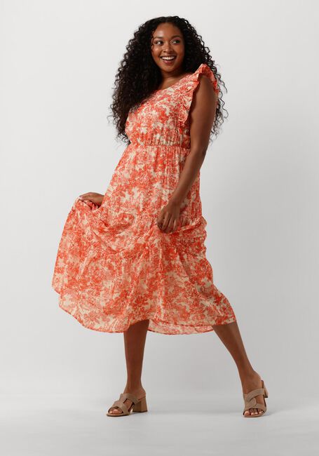 AMAYA AMSTERDAM Robe midi DELIA en orange - large