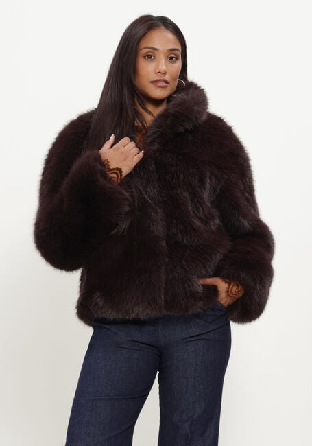 Bruine SILVIAN HEACH Faux fur jas FURCOAT UNINAT - large