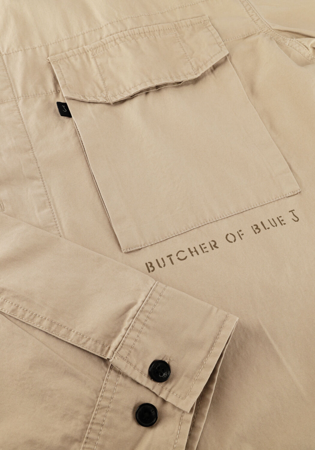 BUTCHER OF BLUE Surchemise DAN COTTON OVERSHIRT en beige - large