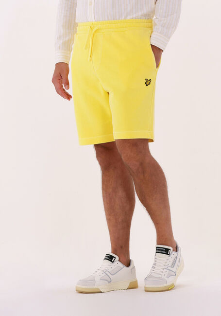 Gele LYLE & SCOTT Korte broek PIGMENT DYE SWEATSHORT MEN - large