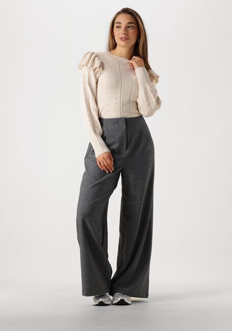 Gebroken wit OBJECT Trui OBJJULIA KNIT L/S RE PULLOVER - large