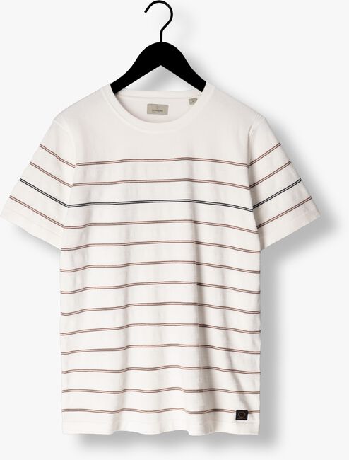 DSTREZZED T-shirt CREW S/S COTTON STRUCTURE STRIPE en blanc - large