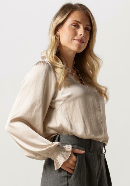 NEO NOIR BRIELLE SATIN BLOUSE Blouses en beige - large