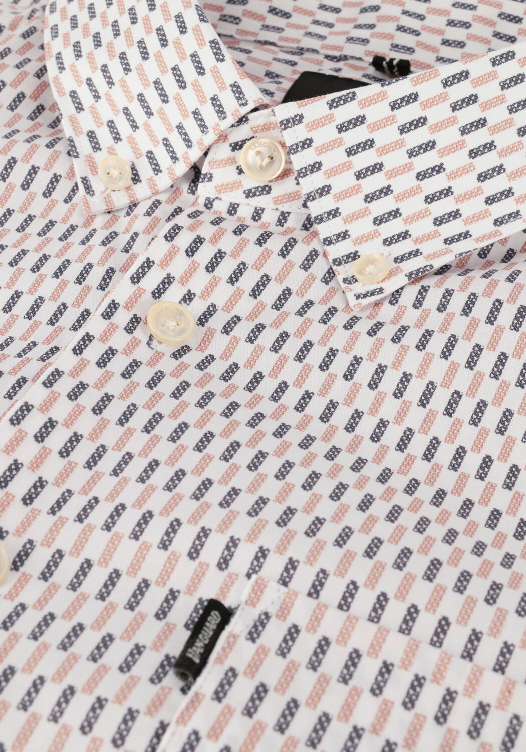 Gebroken wit VANGUARD Klassiek overhemd LONG SLEEVE SHIRT PRINT ON POPLIN STRETCH - large