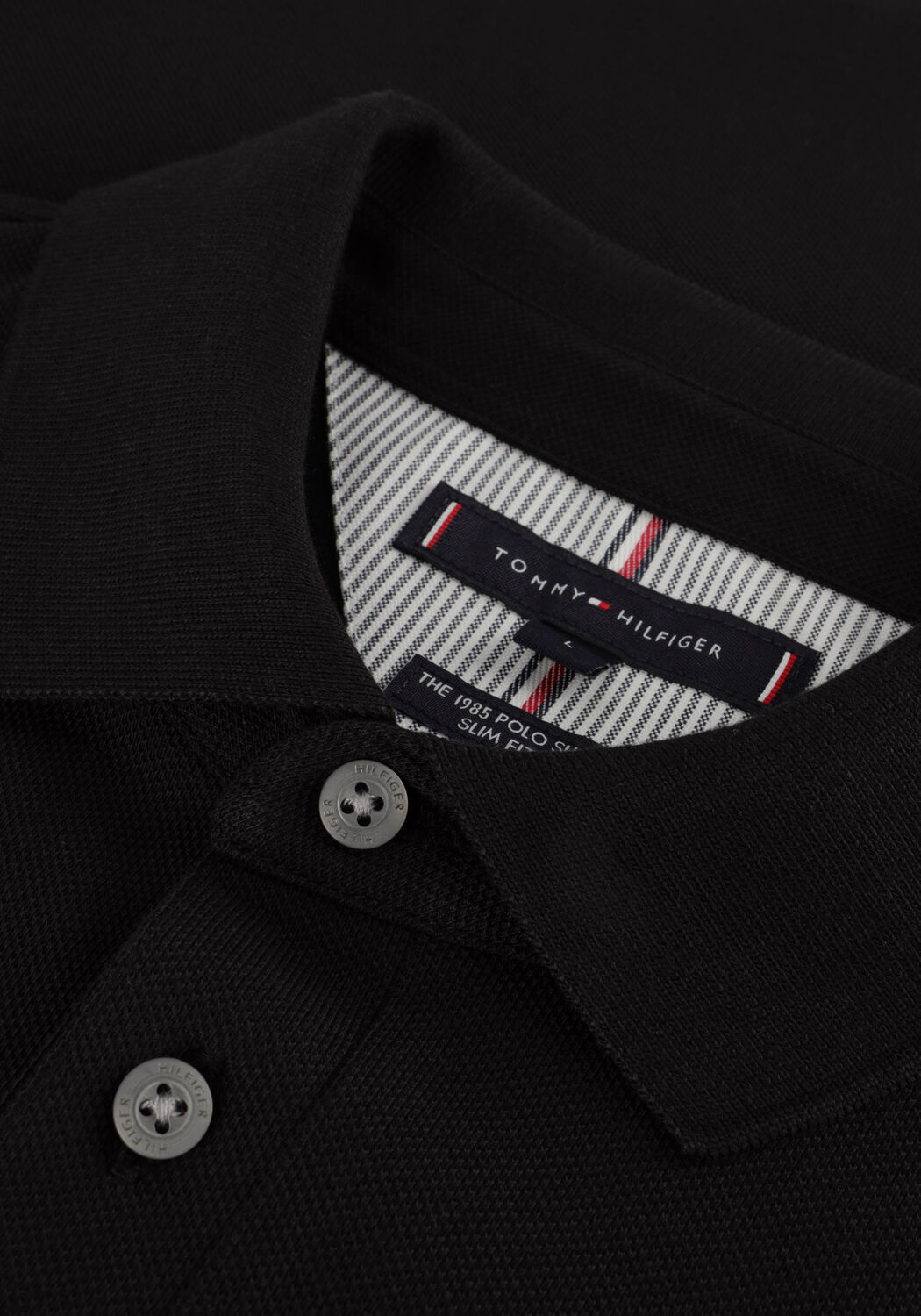 Zwarte TOMMY HILFIGER Polo CORE 1985 SLIM POLO - large