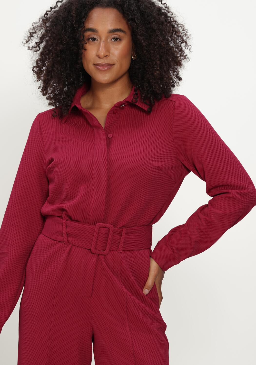 POM AMSTERDAM Robe maxi MEGAN BURGUNDY RED Bordeaux - large