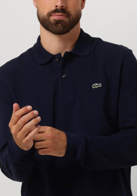 LACOSTE Polo 1HP2 MEN LONG SLEEVED BEST POLO Bleu fonc&eacute; - large