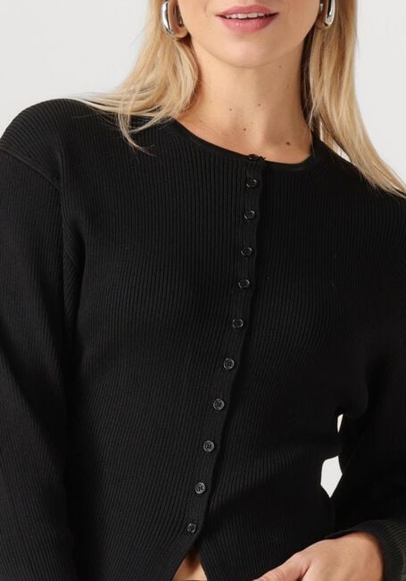 Zwarte NEO NOIR Vest BRIANO STITCH KNIT CARDIGAN - large