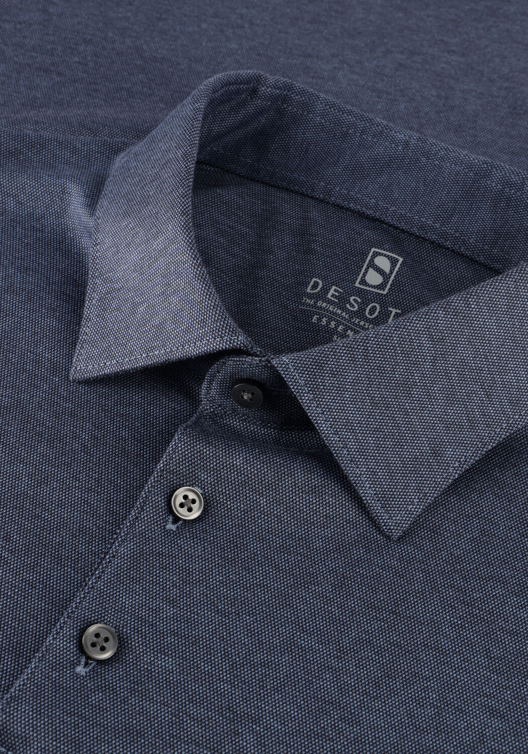 DESOTO Polo ESSENTIAL POLO KENT 1/1 en bleu - large