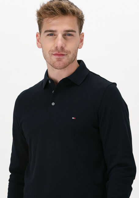 TOMMY HILFIGER Polo 1985 SLIM LS POLO Bleu fonc&eacute; - large