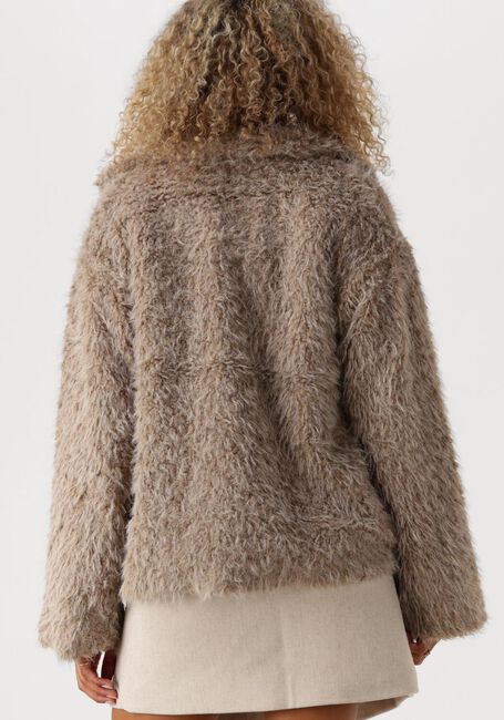 Beige Y.A.S. Faux fur jas YASTEDSY JACKET - large