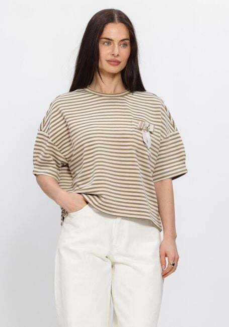 SUMMUM TOP STRIPED SCUBA Hauts & T-shirts en beige - large