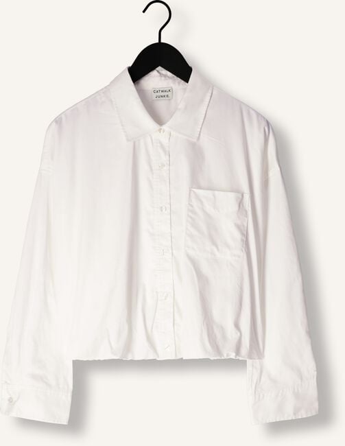 Witte CATWALK JUNKIE  CROPPED BUTTON UP BLOUSE Witte CATWALK JUNKIE  CROPPED BUTTON UP BLOUSE - large