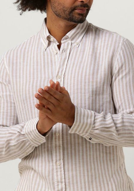 TOMMY HILFIGER Chemise décontracté DC BOLD LINEN STRIPE SHIRT en beige - large