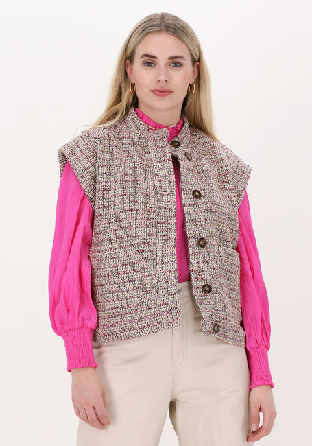 CO'COUTURE Gilet GAIAMAIA BOUCLE VEST en rose - large