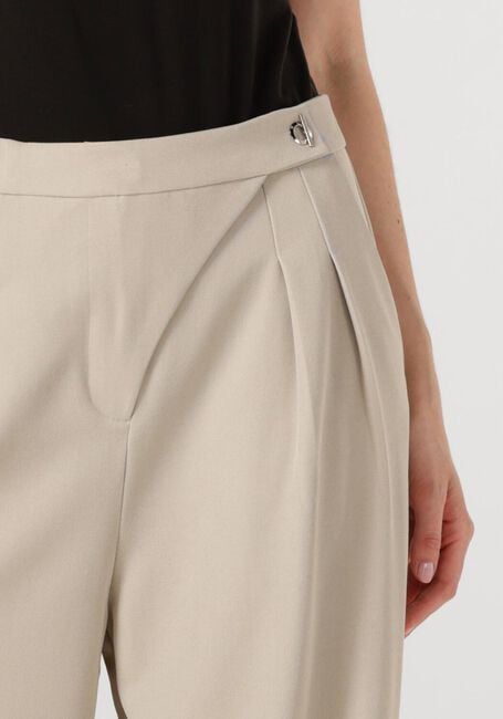 Beige NEO NOIR Wijde broek ZALKA EYELET PANTS - large
