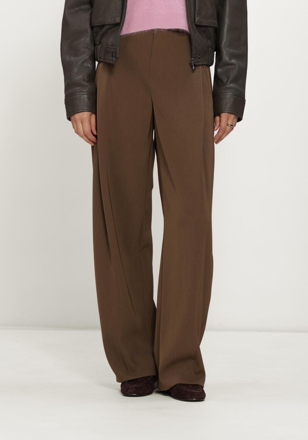 DRYKORN Pantalon large UNPACK en marron - large