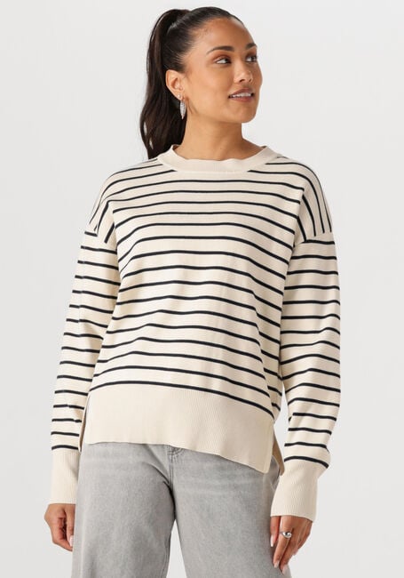 Ecru WITHBLACK Trui WBLBARBARA LS STRIPED PULLOVER - large