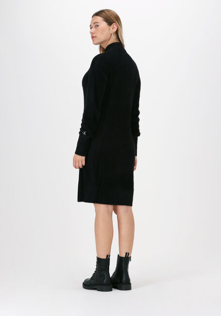CALVIN KLEIN Mini robe FLUFFY SWEATER DRESS en noir - large