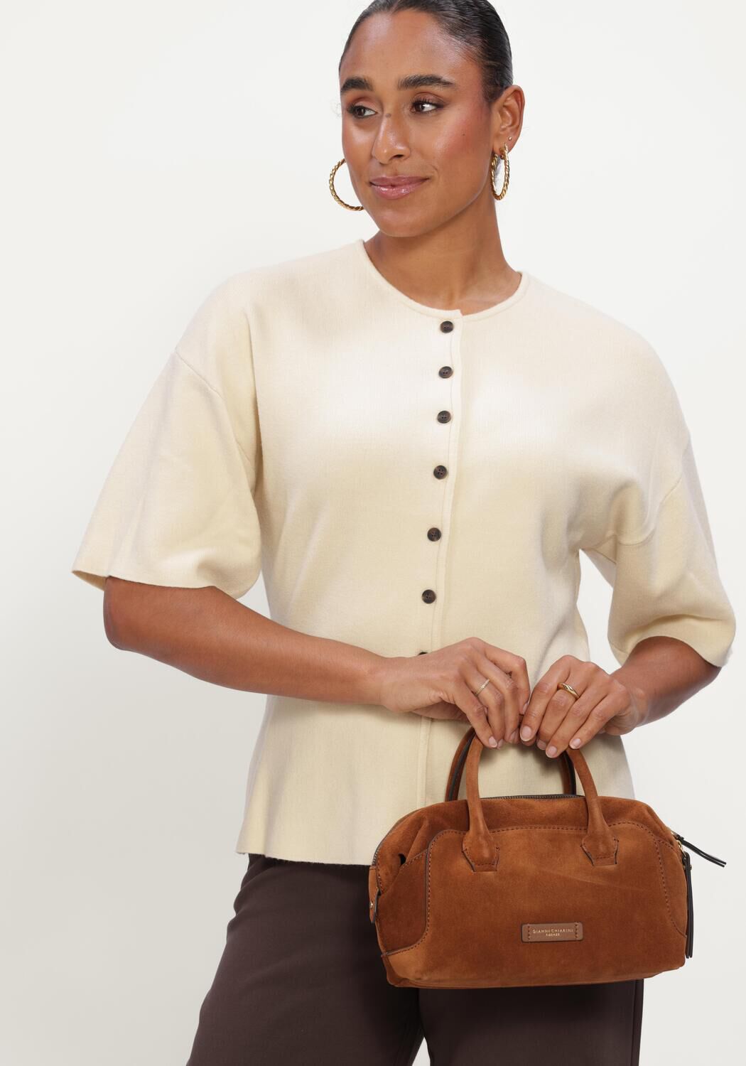 MSCH COPENHAGEN Pull MSCHMIRIELLE EAST 2/4 CARDIGAN Cr&egrave;me - large