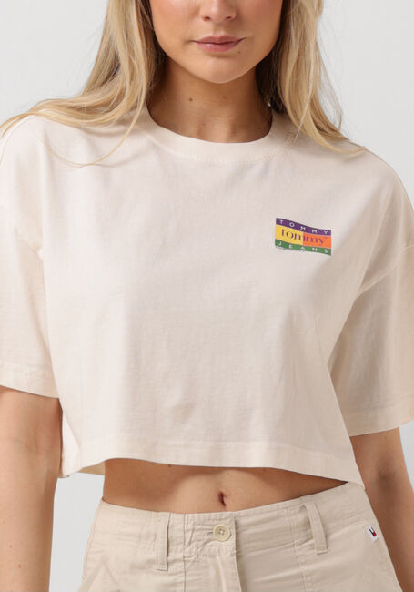 Witte TOMMY JEANS T-shirt TJW OVS CRP SUMMER FLAG TEE3 - large