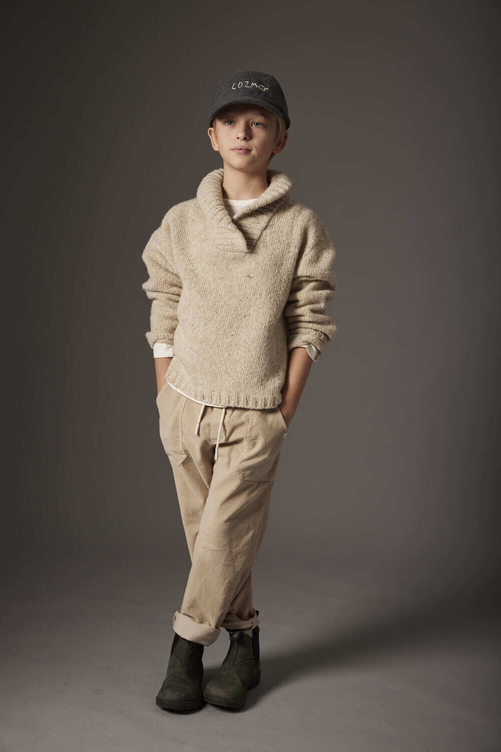 MY LITTLE COZMO Pull PALERMOK228W5 en beige - large