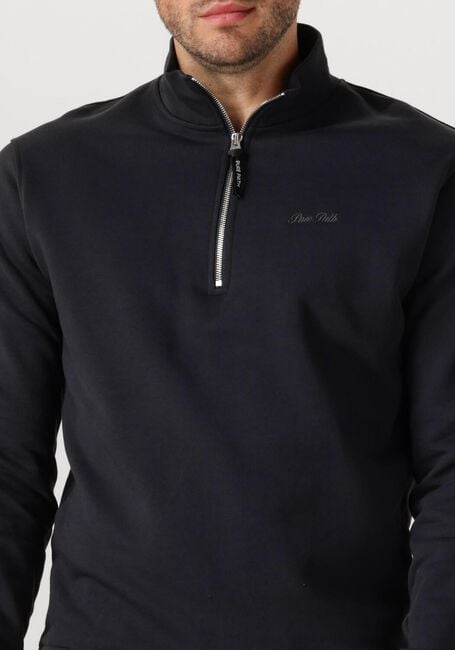 PURE PATH Chandail LOOSE FIT HALF ZIP LS SWEATERS en noir - large