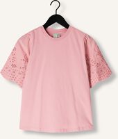 Roze Y.A.S. T-shirt YASLEX SS TOP W. EMB SLEEVES S. NOOS Roze Y.A.S. T-shirt YASLEX SS TOP W. EMB SLEEVES S. NOOS - medium
